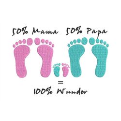 embroidery file mom dad baby miracle machine embroidery birth announcement