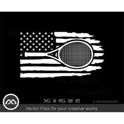 cool tennis svg american flag racket - tennis svg, tennis ball svg, tennis mom svg, tennis racket svg, love tennis svg f