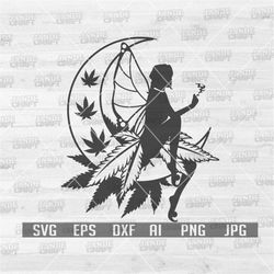 fairy smoking weed svg | smoking joint svg | high fairy svg | weed fairy svg | cannabis svg | marijuana svg | weed png |