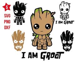 groot svg bundle, baby groot svg, i am groot svg, groot clipart,