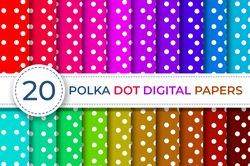 polka dot digital papers