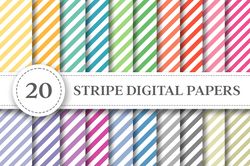 stripe digital papers