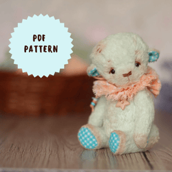 pattern teddy bear 4.7"(12cm)