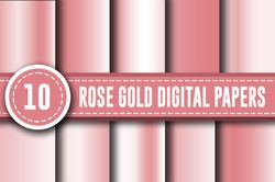rose gold digital papers