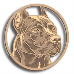 pit bull mandala 3d layered svg, digital file pit bull laser file, file for paper cutting, dxf, pit bull wall art