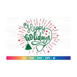 Happy Holidays Nurse svg Nurse Christmas svg Nurse printable iron on cut files Cricut Silhouette Instant Download vector