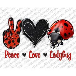 peace love ladybug sublimation design | ladybug clipart, ladybug clip art, ladybug sublimation, ladybug clipart, ladybug