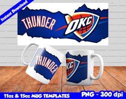 thunder mug design png, sublimate mug template, thunder mug wrap, sublimate basketball design png, instant download