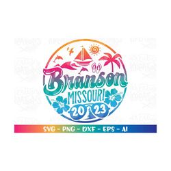 Branson svg Missouri Summer Beaches emblem 2023 USA print iron on design shirt cut file silhouette cricut cameo download