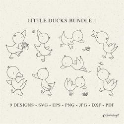 baby duck plotter file svg dxf png jpg pdf bird cricut animal silhouette farm clipart vinyl laser cut file diy template