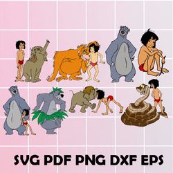 jungle book svg, jungle book clipart, jungle book digital art, jungle book png, jungle book eps, jungle book dxf,