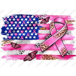 american flag and cancer ribbon png sublimation design,cancer warrior png, pink ribbon png, breast cancer png,cancer awa