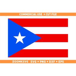 puerto rico flag svg original colors, puerto rico flag png, commercial use for print on demand, cut file for cricut, cut