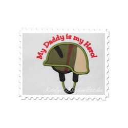 military helmet applique - daddy