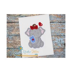 valentine elephant envelope applique