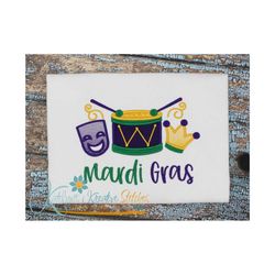 mardi gras trio applique