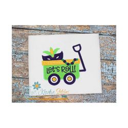 mardi gras wagon applique