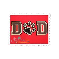 dad applique with paw