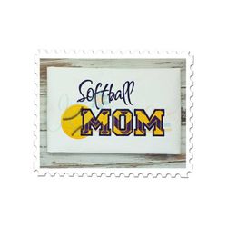 softball mom 5 applique