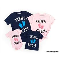 gender reveal party shirts,team girl shirts, team boy shirts,gender reveal shirts,baby shower shirt for party,pregnancy