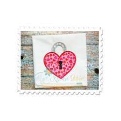 heart lock applique