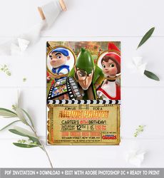 sherlock gnomes invitation, sherlock gnomes invites, sherlock gnomes birthday party invitation, sherlock gnomes birthday