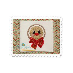 gingerbread boy applique head