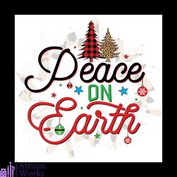 peace on earth xmas png, christmas svg, xmas svg, christmas tree svg, christmas ball svg