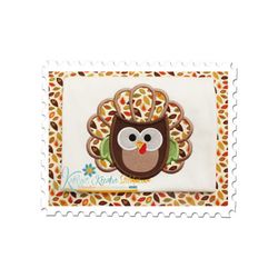 thanksgiving hoot applique