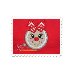 gingerbread girl applique head