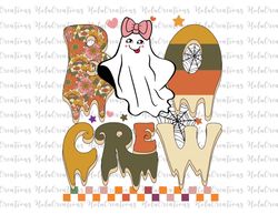 boo crew png, halloween png, cute ghoul png, witch png, pumpkin png, skull png,  cricut cut files, silhouette