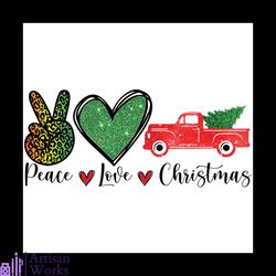 peace love christmas leopard pattern svg, christmas svg, leopard pattern svg