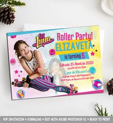 soy luna invitation, soy luna birthday invitation, soy luna birthday party invitation, soy luna invites, soy luna card