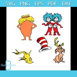 dr seuss lorax bundle svg, dr seuss svg, dr seuss bundle svg, lorax svg, cat in the hat svg, dr seuss gifts, dr seuss sh