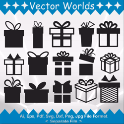 gift box svg, gift boxs svg, gift, box, svg, ai, pdf, eps, svg, dxf, png, vector