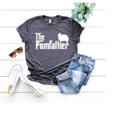 the pomfather vintage style shirt, gift for dog papa, pomeranian boo t-shirt, animal lover shirt, father day shirt gift