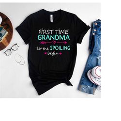 cute glamma shirt, funny gigi to be t-shirt, first time grandma let the spoiling begin shirt, gift for new grandma , new