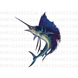 blue marlin fish clipart , blue marlin png , digital sublimation designs downloads , swordfish png , digital download ,