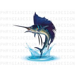 blue marlin png , blue marlin fish clipart , digital sublimation designs downloads , swordfish png , digital download ,