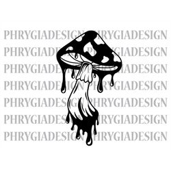 dripping mushroom svg , mushroom svg , fungi svg , psychedelic svg , dripping svg , mushroom clipart , digital download