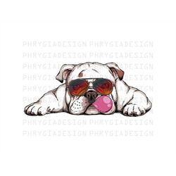 english bulldog png , hand drawn bulldog clipart , bulldog design , bulldog sublimation , dog png , digital download , i