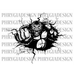 angry gorilla svg png ,  gorilla svg , gorilla vector , gorilla clipart , gorilla png , gorilla sublimation design , ani
