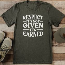 respect it's not given it's earned tee