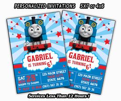 thomas train invitation, thomas train birthday, thomas train party, personalized invitation