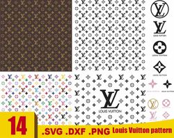 Lv Louis Vuitton Black Pattern Seamless Image PNG
