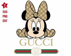 baby minnie mouse gucci logo svg, baby minnie mouse gucci svg, gucci pattern svg