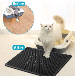 waterproof pet cat litter mat double layer non-slip sand cat pad washable