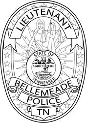 bellemeade police badge lieutenant tennessee vector file svg dxf eps png jpg file