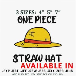 luffy straw hat embroidery design, anime embroidery, anime design, anime shirt, embroidered shirt, digital download