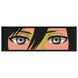 mikasa eyes embroidery design, anime embroidery, anime design, anime shirt, embroidered shirt, digital download